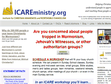 Tablet Screenshot of icareministry.org